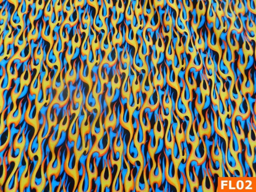 Warm Fleece Lined Winter Bandana With Black Flames Fabrics