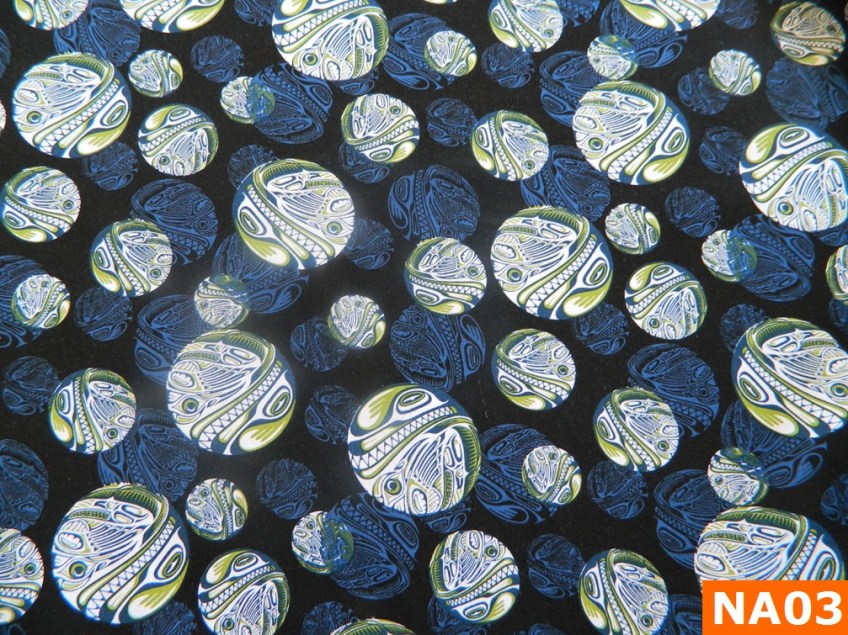 Warm Fleece Lined Winter Bandana With Blue Green Orca Medallion