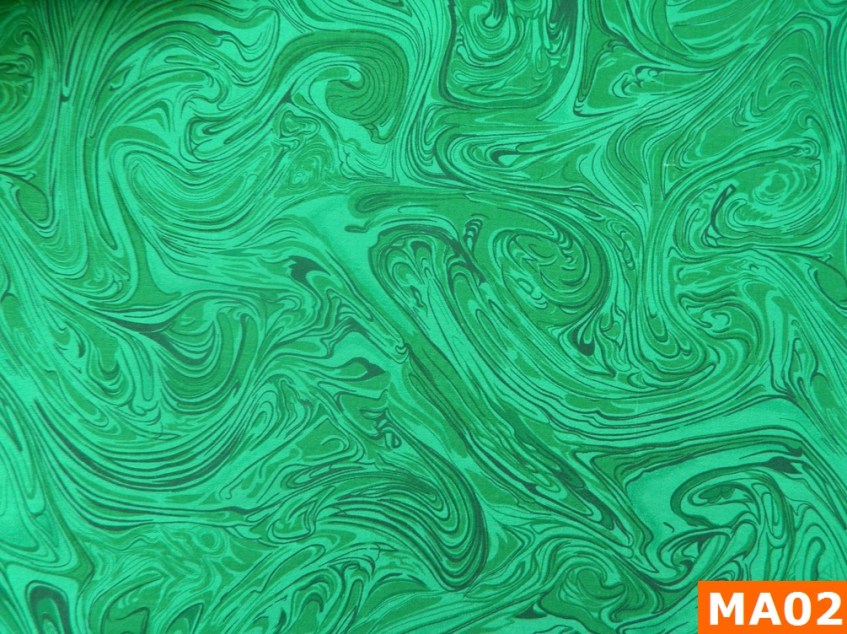 Warm Fleece Lined Winter Bandana With Green Marble