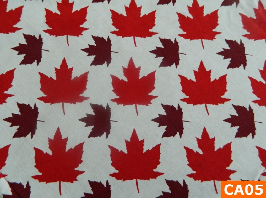 Warm Fleece Lined Winter Bandana With Maple Leaves On White
