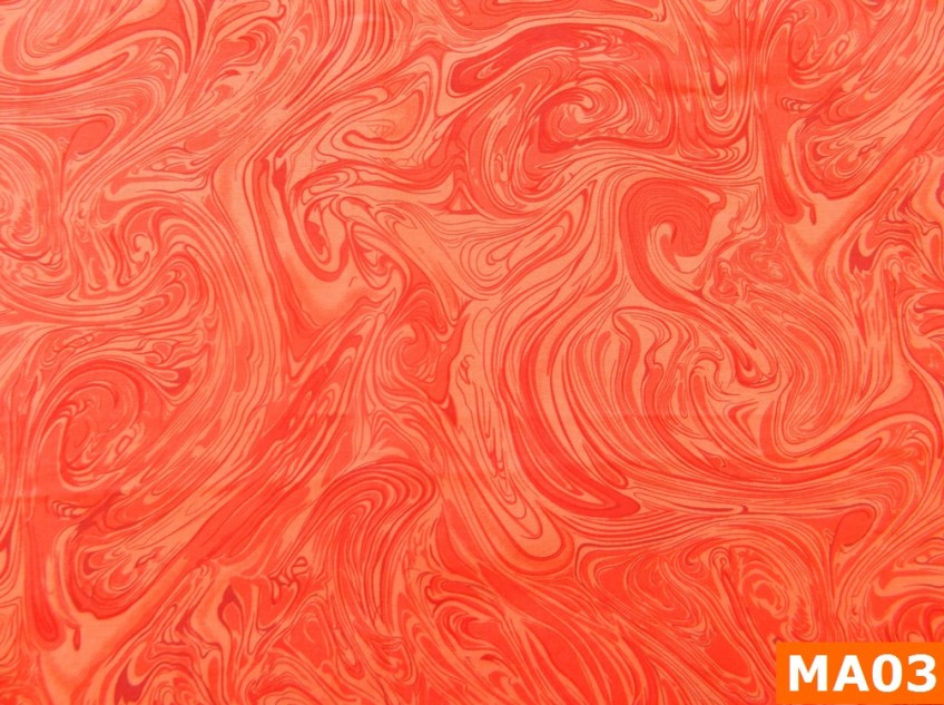 Warm Fleece Lined Winter Bandana With Orange Marble