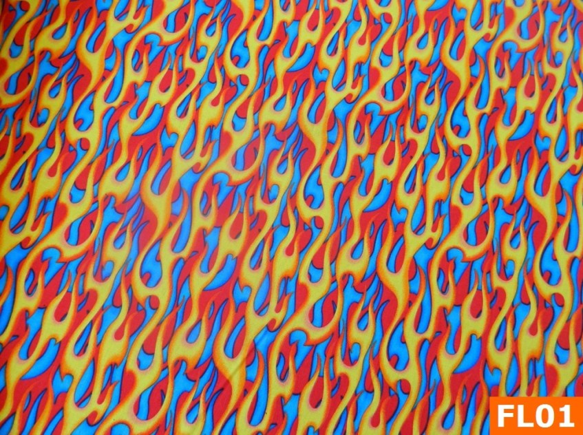 Warm Fleece Lined Winter Bandana With Red Flames