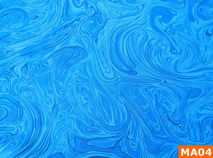 Warm Fleece Lined Winter Bandana With Royal Blue Marble