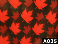 A035 Maple Leaves On Black fabric 100% cotton Canadian custom made welding hats for Tradespeople