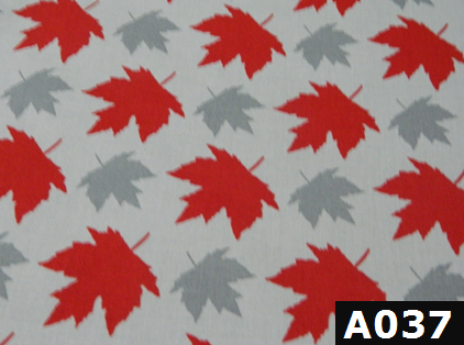 A037 Maple Leaves On Grey fabric 100% cotton Canadian custom made welding hats for Tradespeople