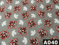 Native Maple Leaves Grey fabric 100% cotton Canadian custom made welding hats for Tradespeople