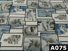 Arctic Wildlife Blue fabric 100% cotton Canadian custom made welding hats for Tradespeople