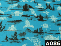 Haida Gwaii On Blue fabric 100% cotton Canadian custom made welding hats for Tradespeople