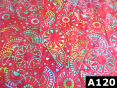 Batik Red Fiesta fabric 100% cotton Canadian custom made welding hats for Tradespeople