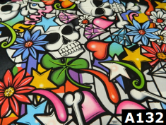 Street Skulls fabric 100% cotton Canadian custom made welding hats for Tradespeople