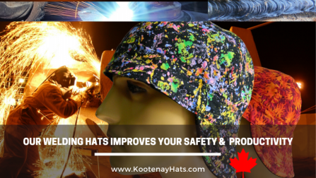 Canada Kootenay Hats SPH Custom Locally Hand Made Reversible Welding Hats Caps Hard Hat Liners Improve Your Safety And Productivity At Work www.KootenayHats.com