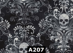 Charcoal Grey Gothic Damask Skulls 100% Cotton Canadian Custom Made Welding Hats For Tradespeople www.KootenayHats.com