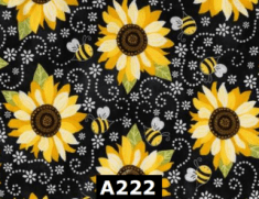 Sunflowers With Bees 100% Cotton Canadian Custom Made Welding Hats For Tradespeople www.KootenayHats.com