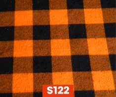 S122 Flannel Orange Check Fleece Lined Fall Winter Safety Scarf Bandana To Keep Warm Safe Productive In Cold Environment Custom Made For Tradespeople Families And Friends In Cold Environment Made Perfect Gifts www.kootenayHats.com