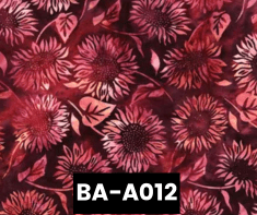 BA-A012 Batik Deep Fuchsia Sunflower 100% Cotton Canadian Custom Made Welding Hats For Tradespeople www.KootenayHats.com