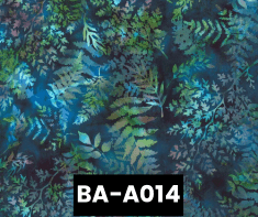 BA-A014 Batik Ferns Meadow 100% Cotton Canadian Custom Made Welding Hats For Tradespeople www.KootenayHats.com