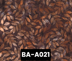 BA-A021 Batik Leaves Havana 100% Cotton Canadian Custom Made Welding Hats For Tradespeople www.KootenayHats.com