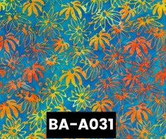 BA-A031 Batik Summer Zest Sunkissed 100% Cotton Canadian Custom Made Welding Hats For Tradespeople www.KootenayHats.com