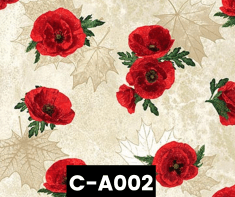 C-A002 Oh Canada Poppy Toss Cream 100% Cotton Canadian Custom Made Welding Hats For Tradespeople www.KootenayHats.com