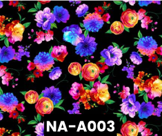 NA-A003 Black Bright Florals 100% Cotton Canadian Custom Made Welding Hats For Tradespeople www.KootenayHats.com