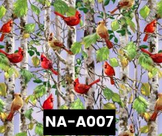 NA-A007 Cardinals On Birch Trees 100% Cotton Canadian Custom Made Welding Hats For Tradespeople www.KootenayHats.com