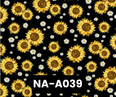 NA-A039 Hello Sunflower On Black 100% Cotton Canadian Custom Made Welding Hats For Tradespeople www.KootenayHats.com