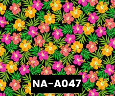 NA-A047 Black Vivid Hibiscus 100% Cotton Canadian Custom Made Welding Hats For Tradespeople www.KootenayHats.com