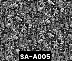 SA-A005 Day of the Dead Toil 100% Cotton Canadian Custom Made Welding Hats For Tradespeople www.KootenayHats.com