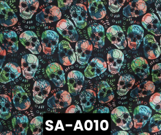 SA-A010 Skeleton Green On Black 100% Cotton Canadian Custom Made Welding Hats For Tradespeople www.KootenayHats.com