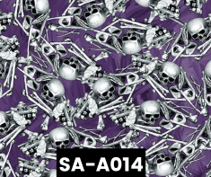 SA-A014 Bones And Skulls On Purple Glow In The Dark 100% Cotton Canadian Custom Made Welding Hats For Tradespeople www.KootenayHats.com