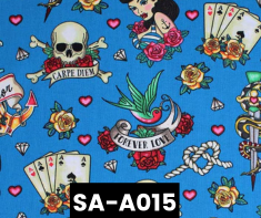 SA-015 Forever Love Sailor Tattoo Skulls100% Cotton Canadian Custom Made Welding Hats For Tradespeople www.KootenayHats.com