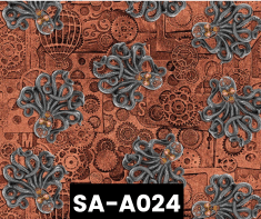 SA-A024 Steampunk Octopus And Gears On Rust 100% Cotton Canadian Custom Made Welding Hats For Tradespeople www.KootenayHats.com