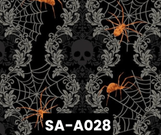 SA-A028 Spooky Night Damask Stripe 100% Cotton Canadian Custom Made Welding Hats For Tradespeople www.KootenayHats.com