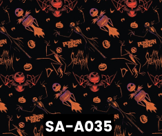 SA-A035 Creepy Pumpkin King Orange 100% Cotton Canadian Custom Made Welding Hats For Tradespeople www.KootenayHats.com